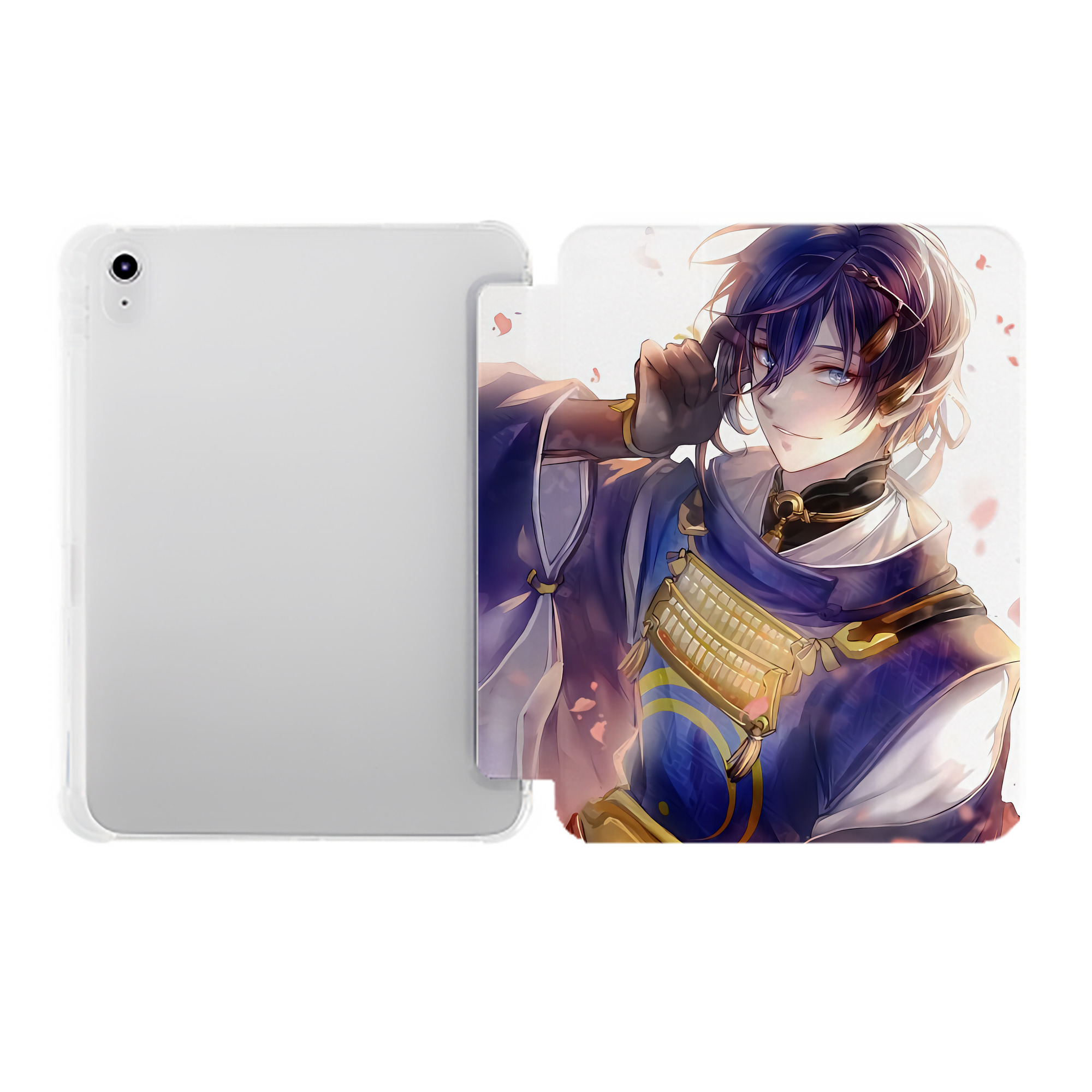 （画像用） 刀剣乱舞 Touken Ranbu IPad ケース ペン収納付き 三つ折りスタンド PUレザー×シリコン 対応機種9.5/10.5/10.9インチ